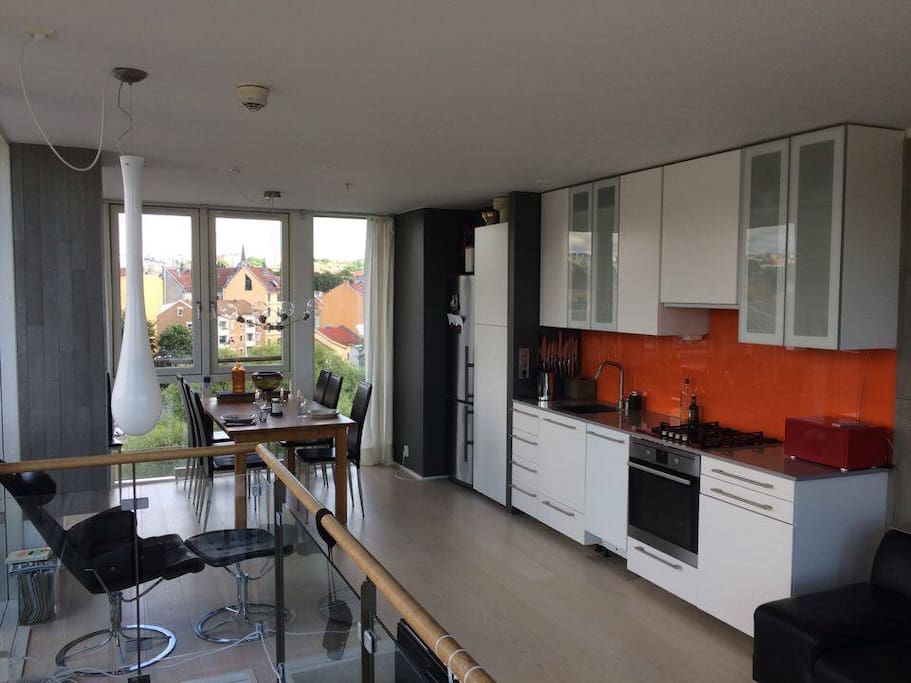 Kitchen with dining table