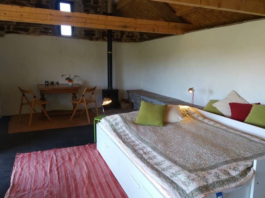 Set up as a double bed