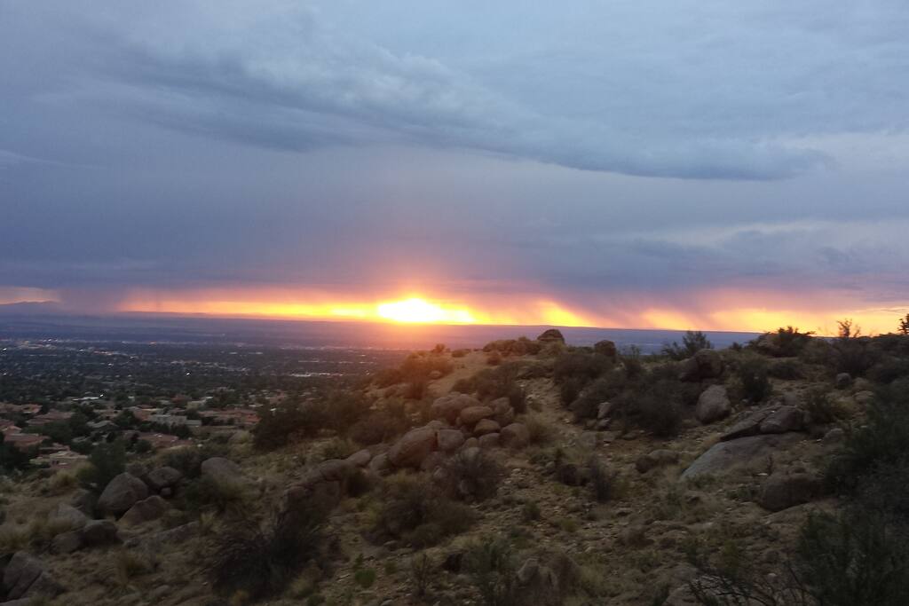 The foot hills where you can bike, run or walk