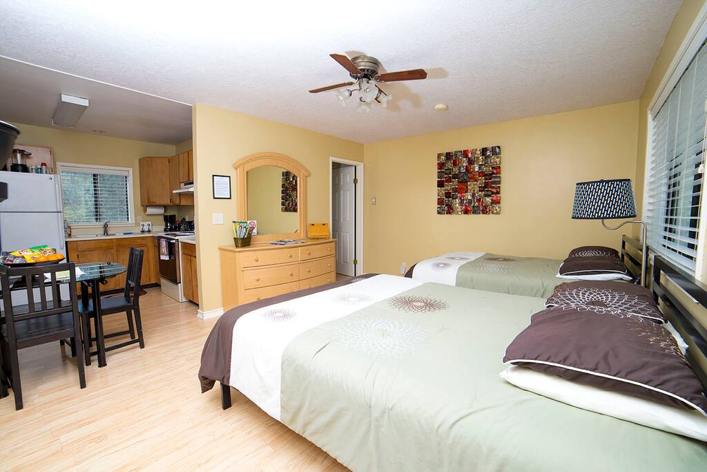 Warm and inviting studio