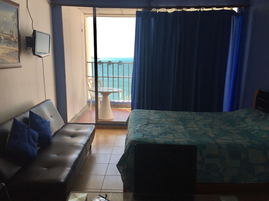 Vista al mar desde el apartamento.