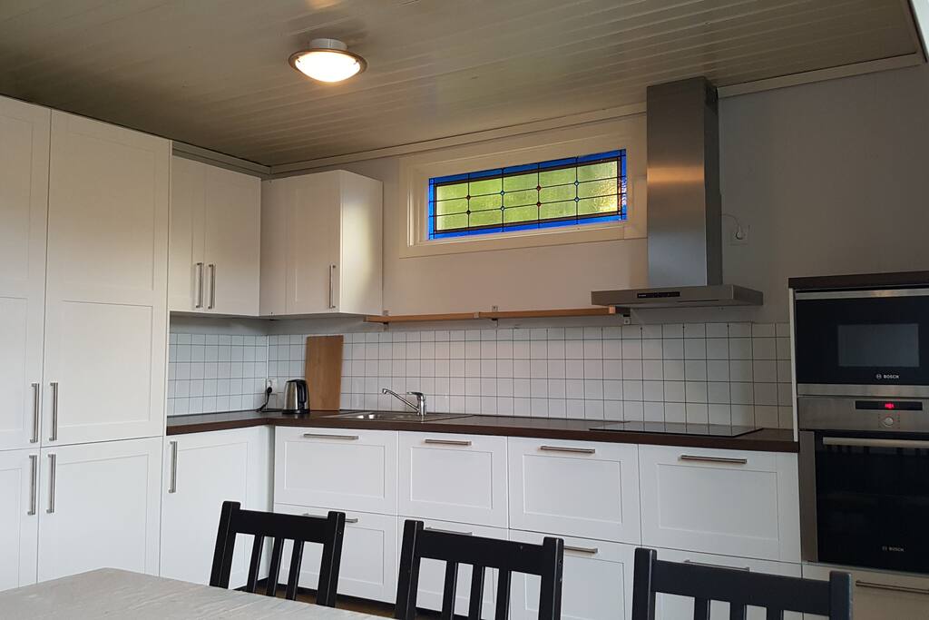 Theres two fridges/freezer and a induction stove top.