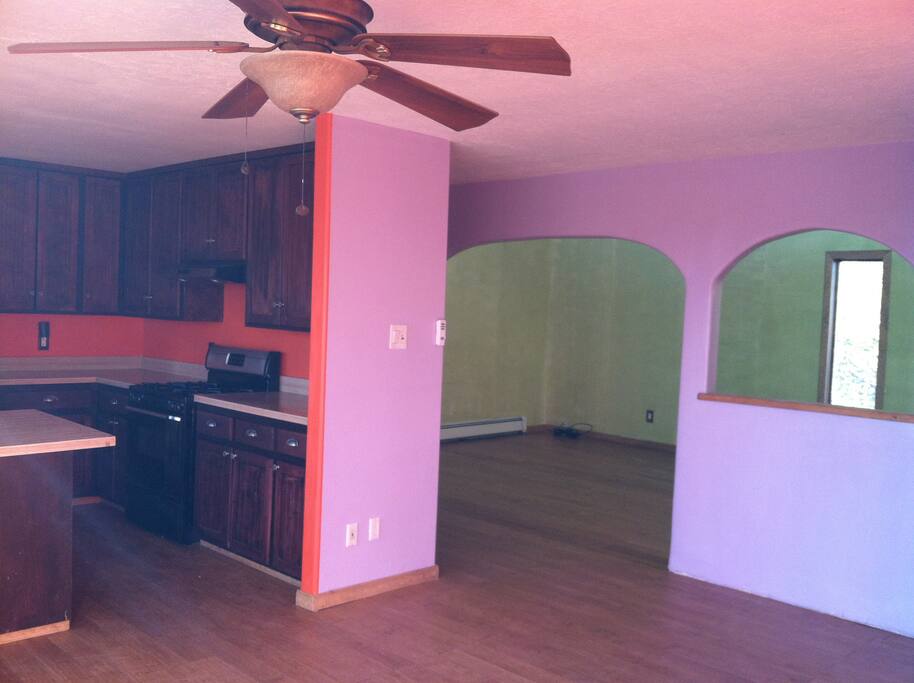Looking at the living room.