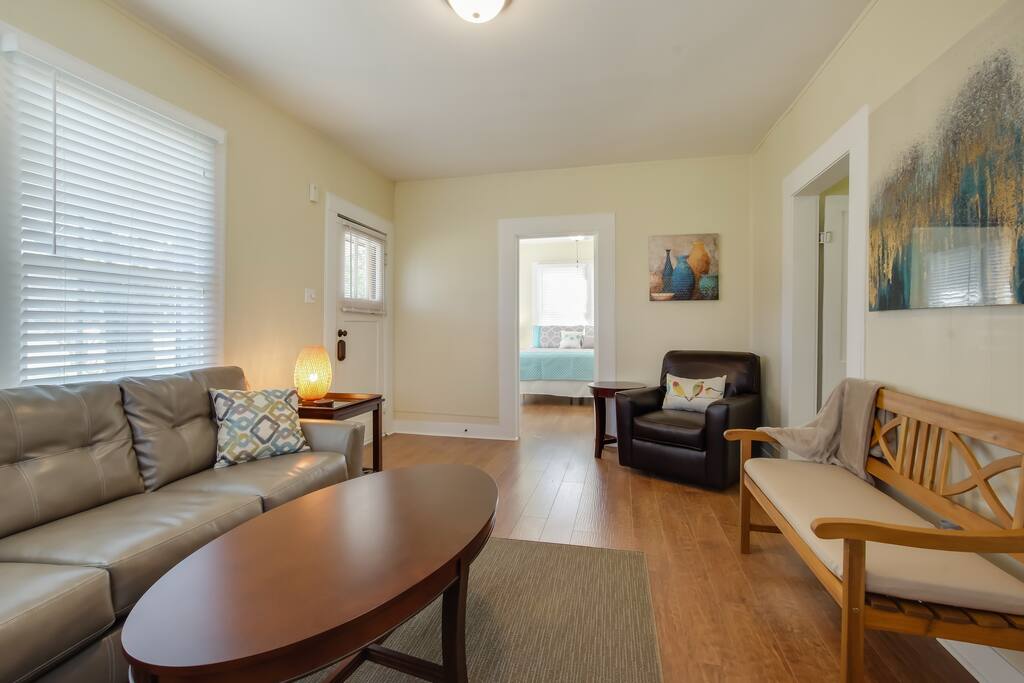 Alternate view of family room with Bedroom #1 in background.
