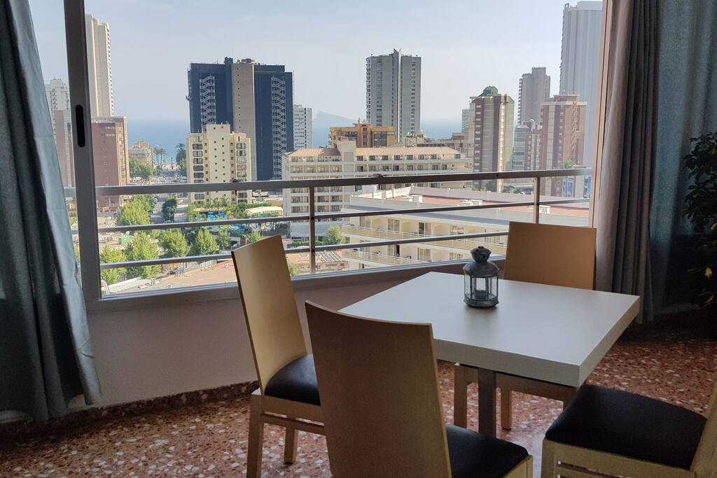 terrace with views