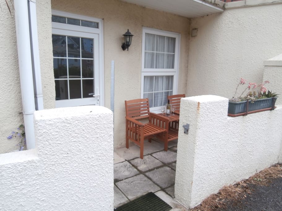 Small south facing courtyard