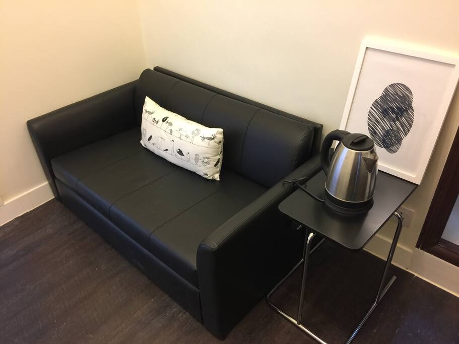 Sofa bed for guest number 3.