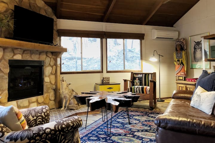 * Eclectic Cabin * WiFi, Hot Tub & Grill: Sleeps 4