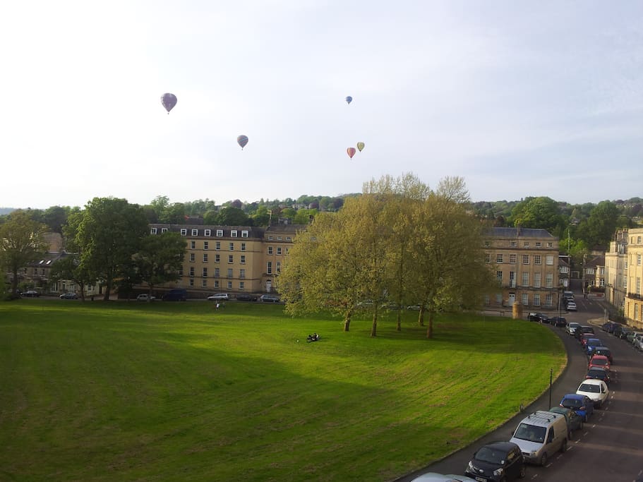 Hot air balloons and late summer sunshine.