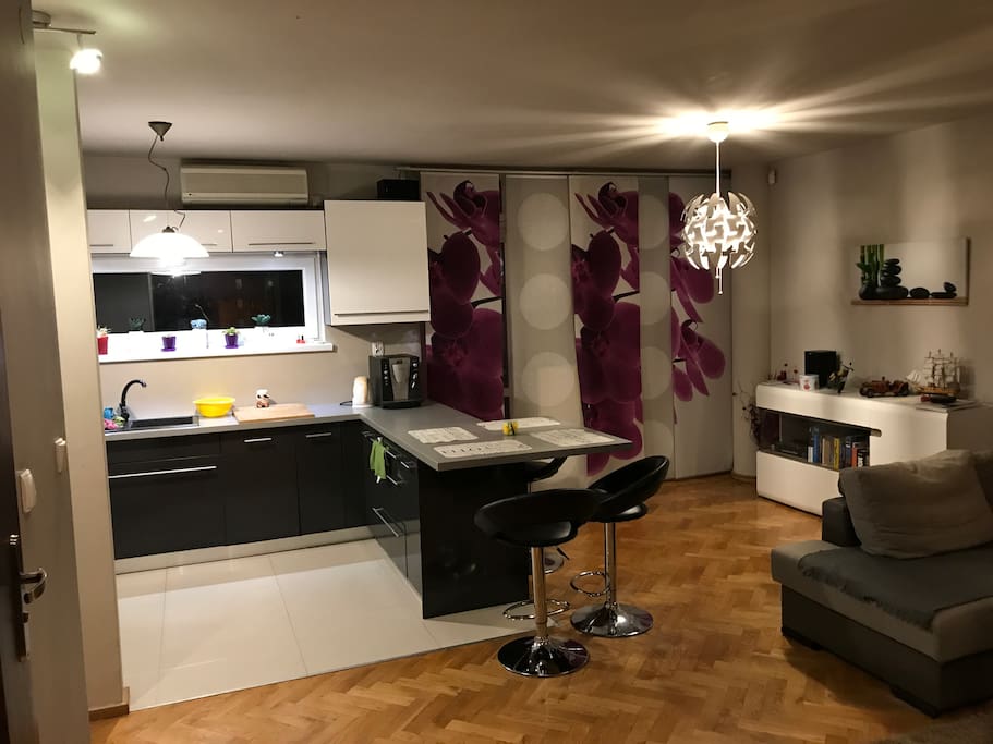 aneks kuchenny w salonie