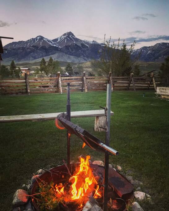 Enjoy a camp fire right below Mt. McCaleb