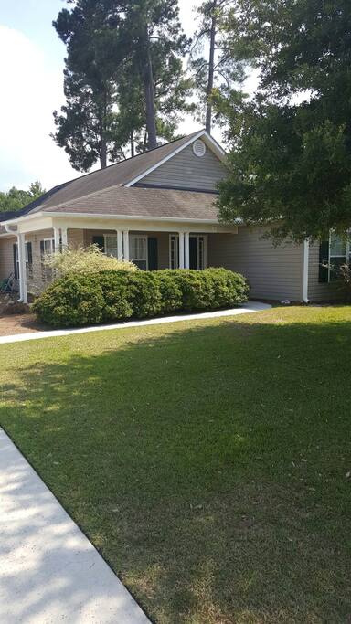 Front of the home, much larger in person