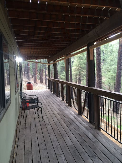 You have your own private deck to enjoy a cup of coffee or wine or simply enjoy the solitude!