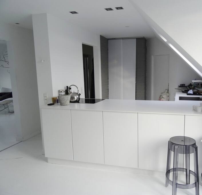 The kitchen as part of the living room area