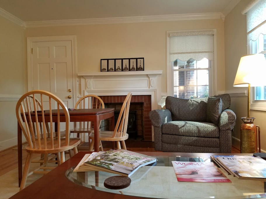 The spacious and useful, but comfortable living room - a view from the front door entrance.