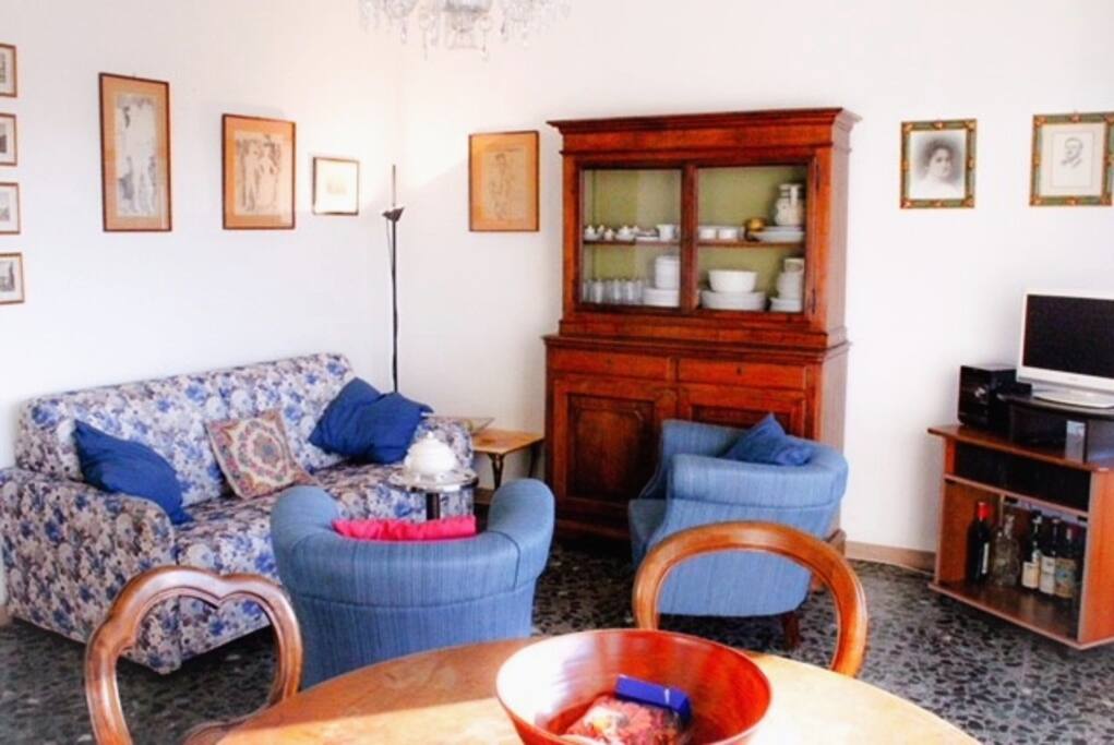 Living room with sofa bed