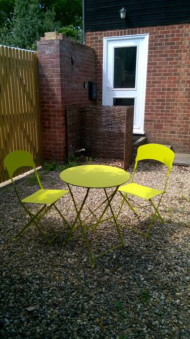 Outside space to sit and relax.