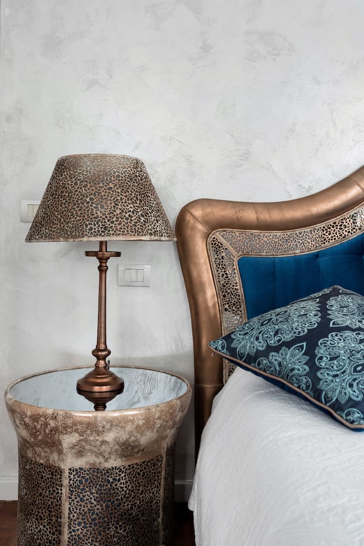 青い部屋は、古代貴族のヴェネツィア人家族の一員として感じさせてくれます。