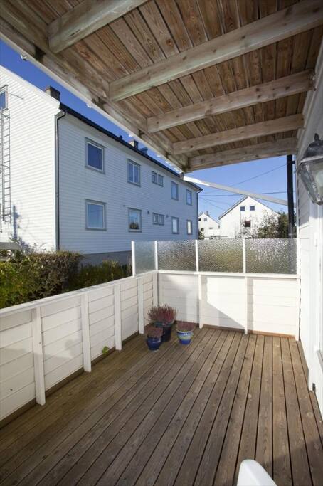 Privat terrasse.
