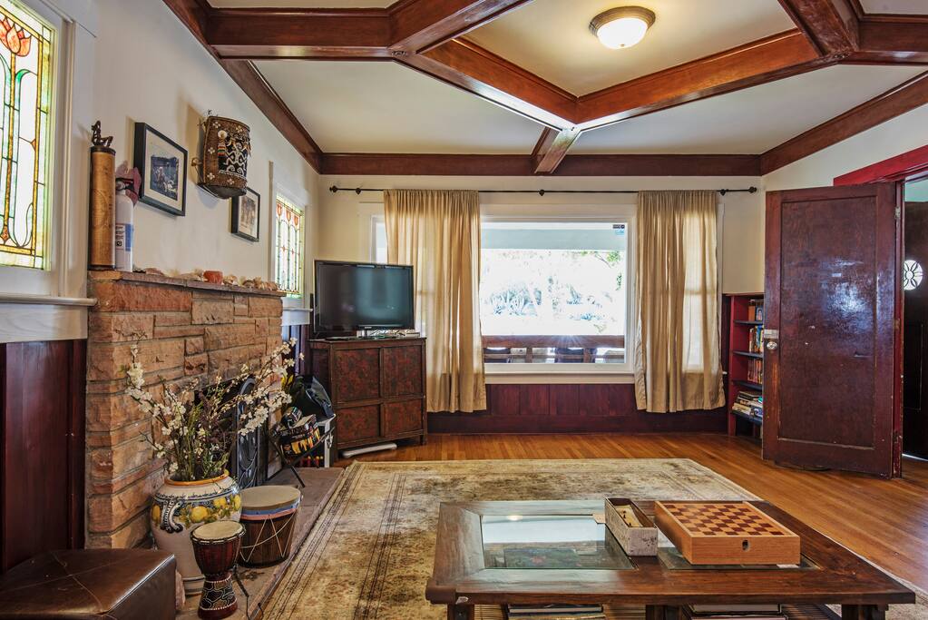 Another angle of living room looking out the front window