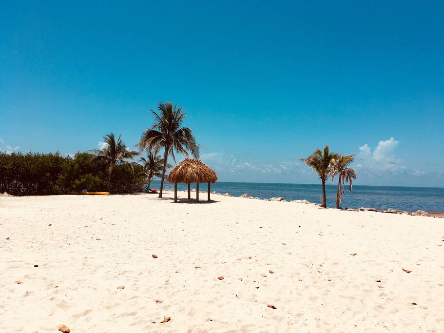 Newly sanded private beach