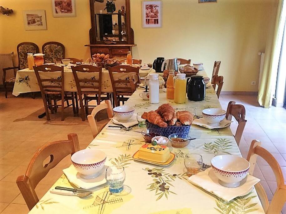Le petit-déjeuner que nous proposons à nos hôtes