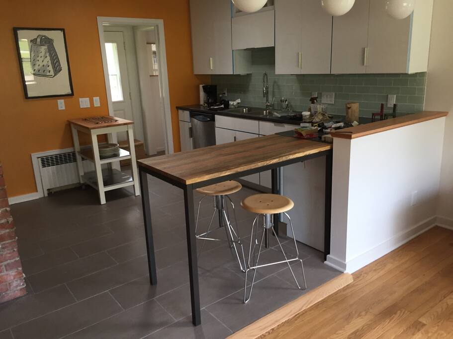 Open chef styled and appointed kitchen with new appliances and amenities.
