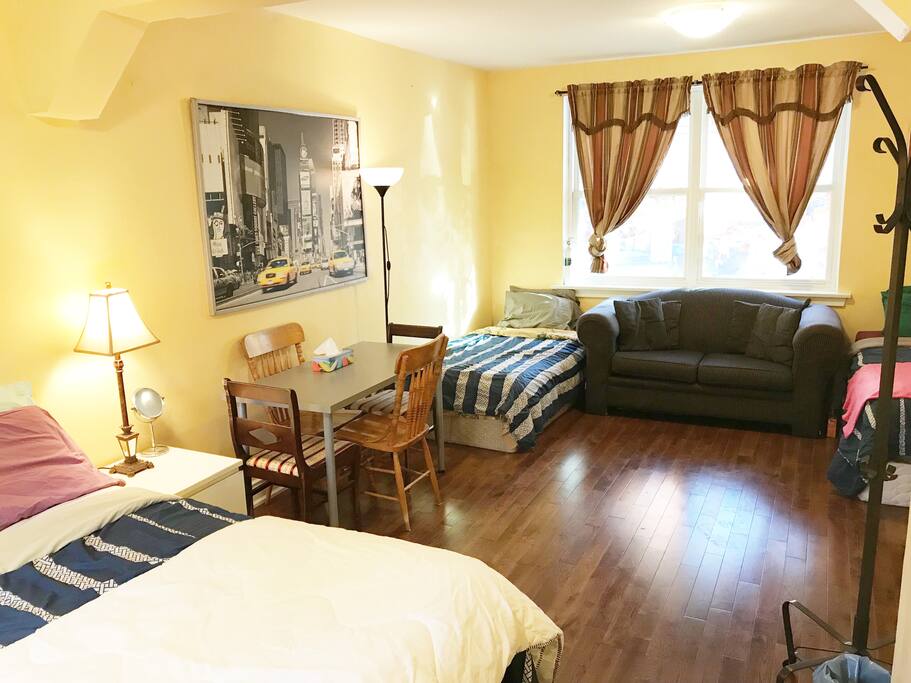 The room has a 4th bed not shown