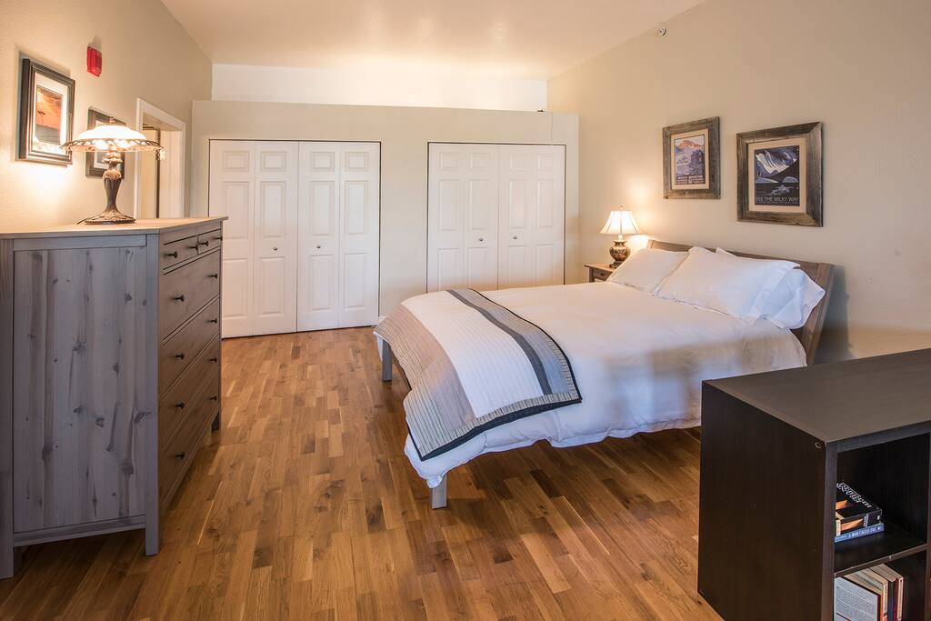 Bedroom area. Lots of closet space.