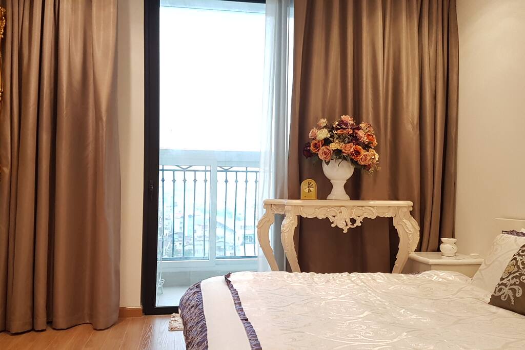 Bedroom with balcony
