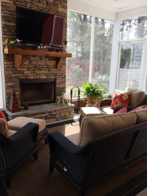 Screened back porch