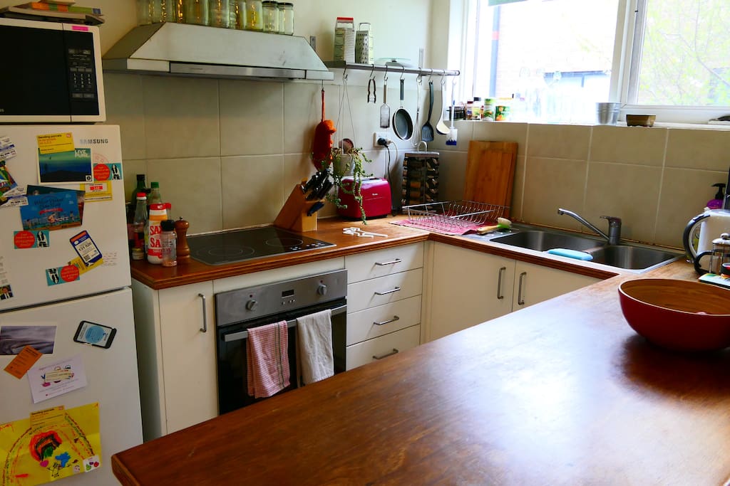 Fully functional kitchen.