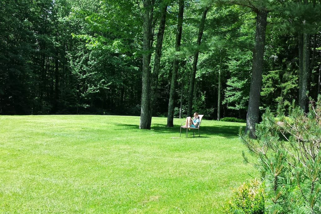 Large grass yard on 2.5 acres