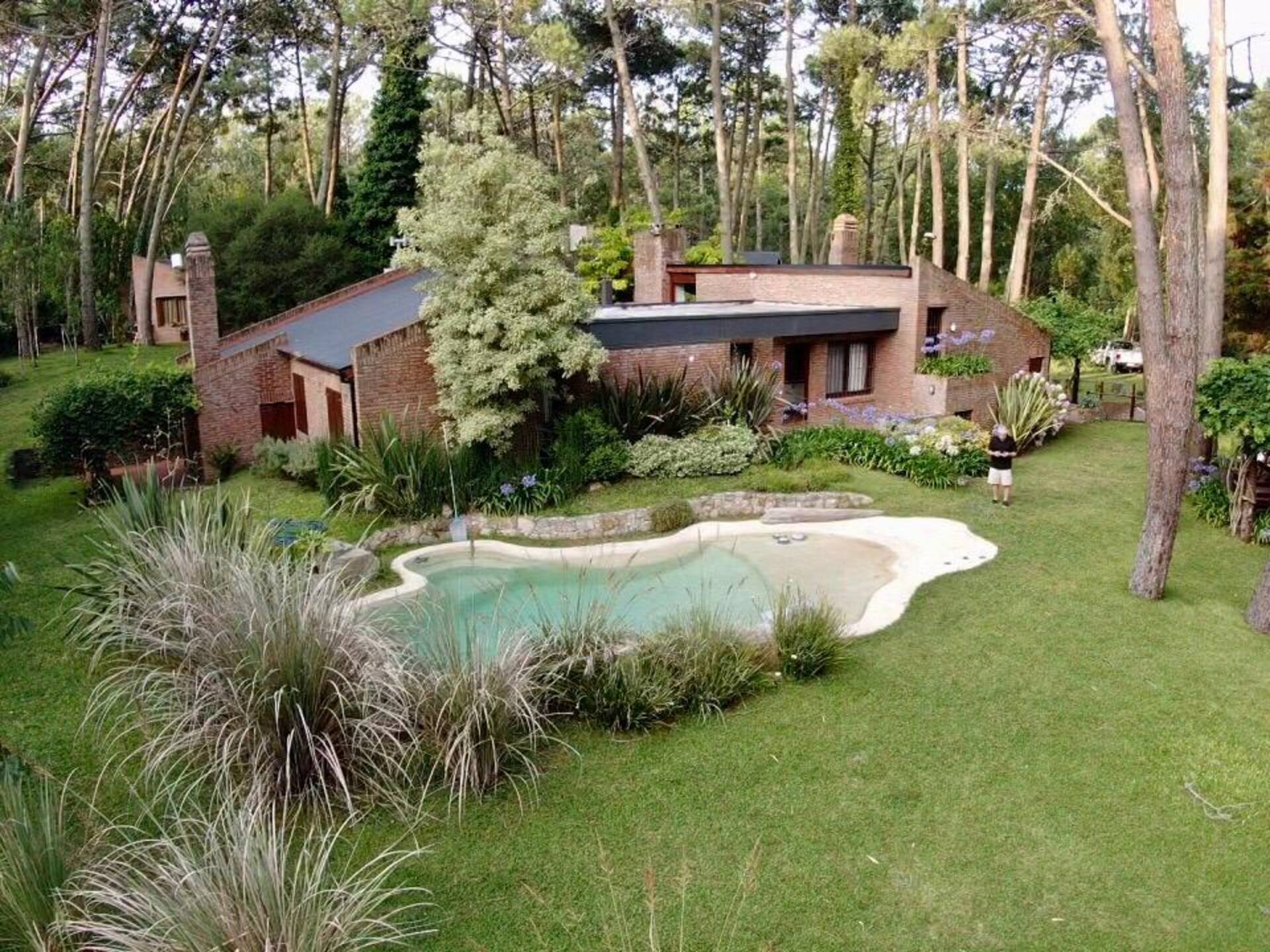 Large park with natural pool