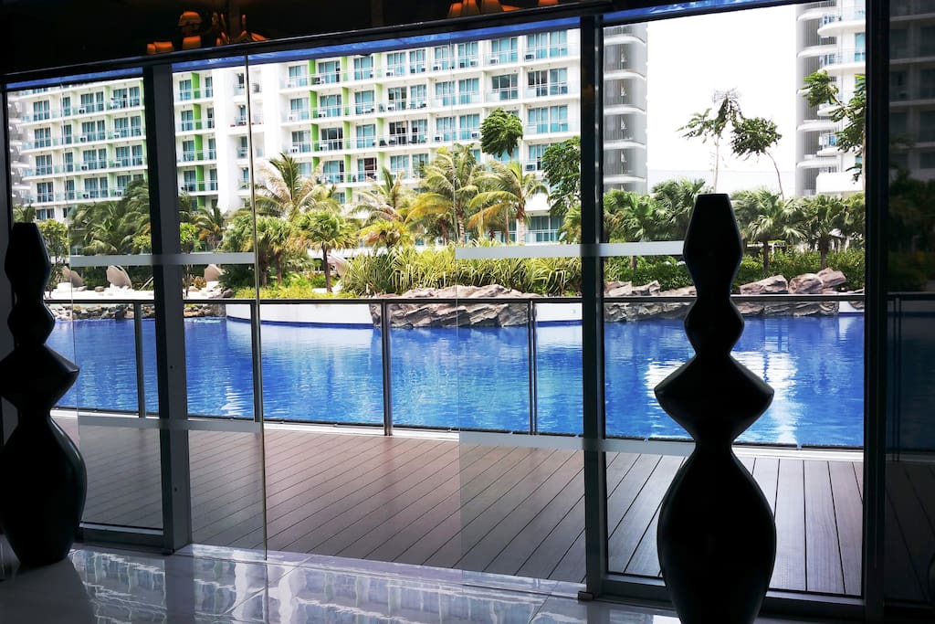 View of wave pool from beach club.