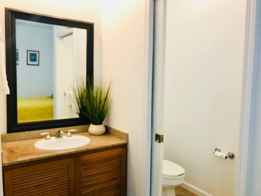Private toilet and sink in every room. Plenty of closet space and fresh towels also en suite.
