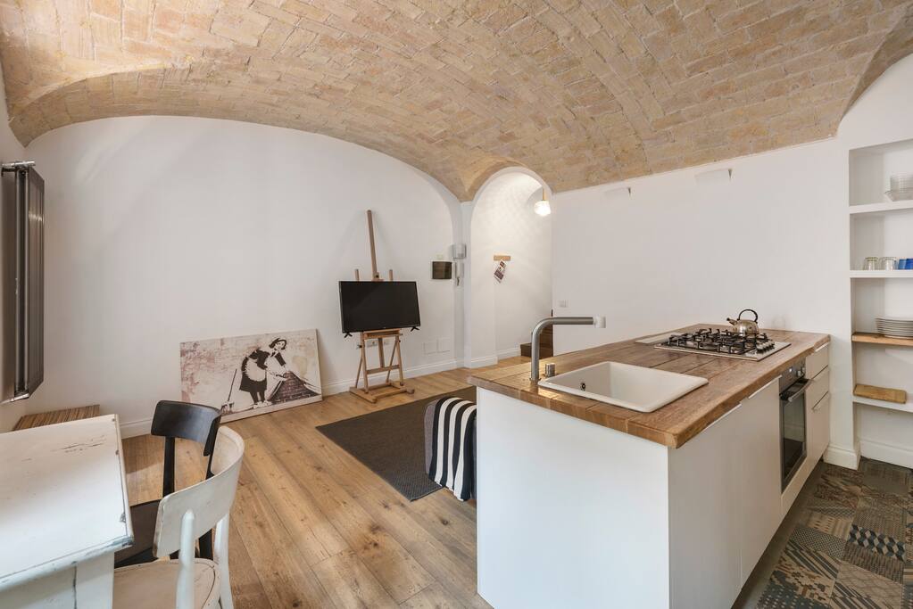 living room and kitchenette