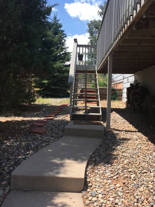 Entrance. This is the left unit in a side by side duplex.