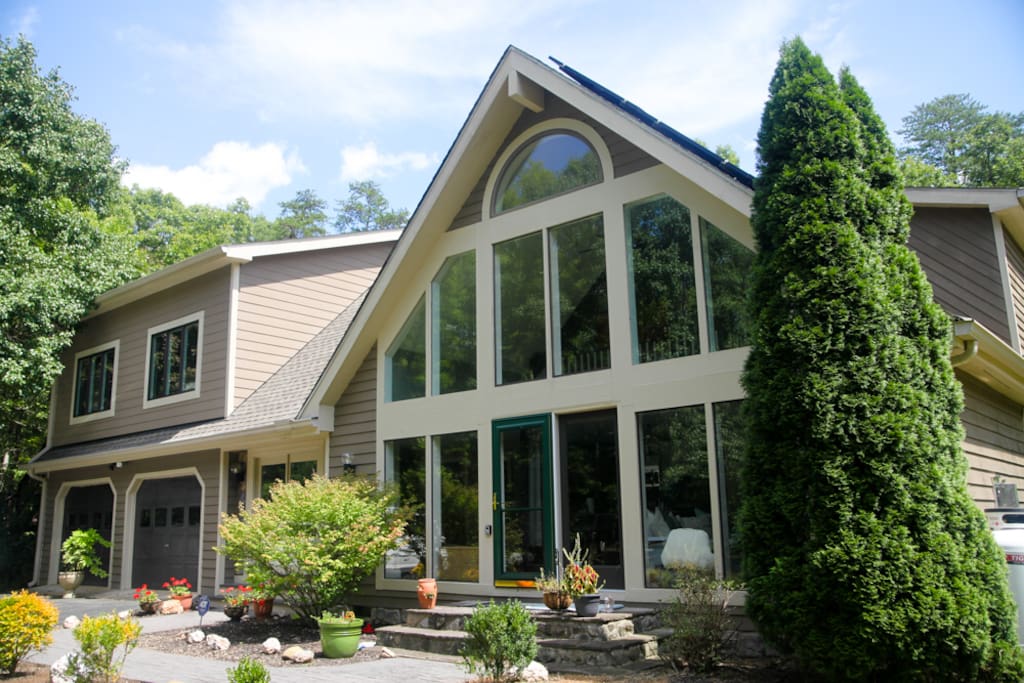 Front of home with lots of natural light.