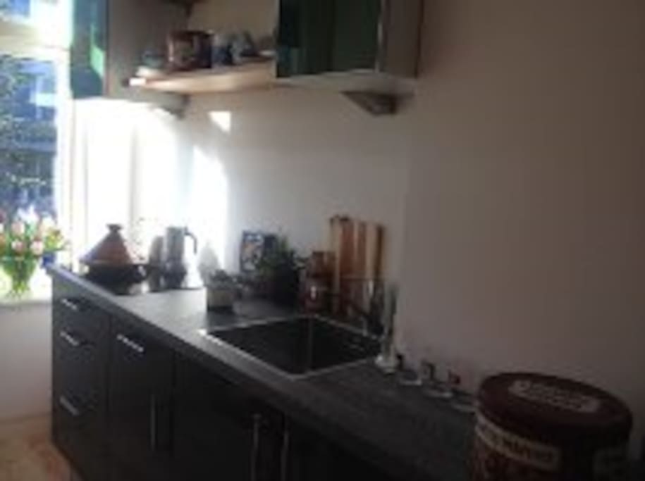 Kitchen (electric cooking) to make a meal, prepare a coffee or tea