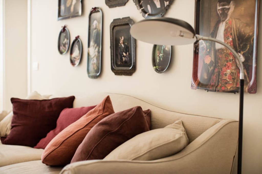 the sofa...