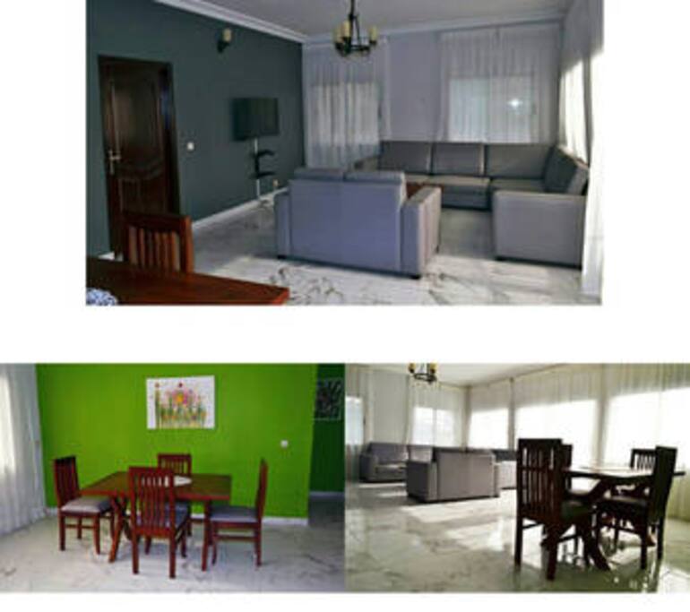 Salon et salle à manger (partagé)
Appartement très lumineux