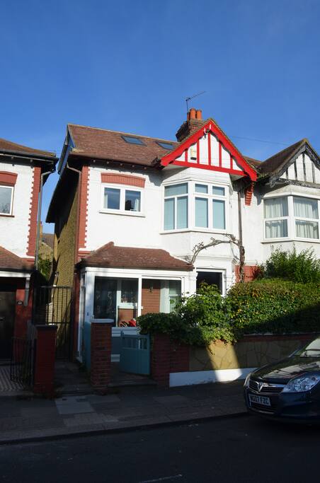 Our house is a semi-detached home with 5 bedrooms and a recently converted loft. 3 minutes from some local shops and 10-15 minutes walk from tube and train stations.