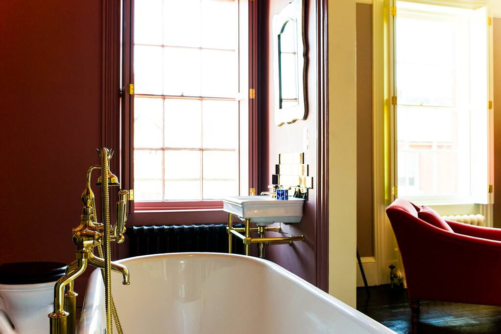 The Very, Very Large Double en-suite with free standing bath & dual rain showers