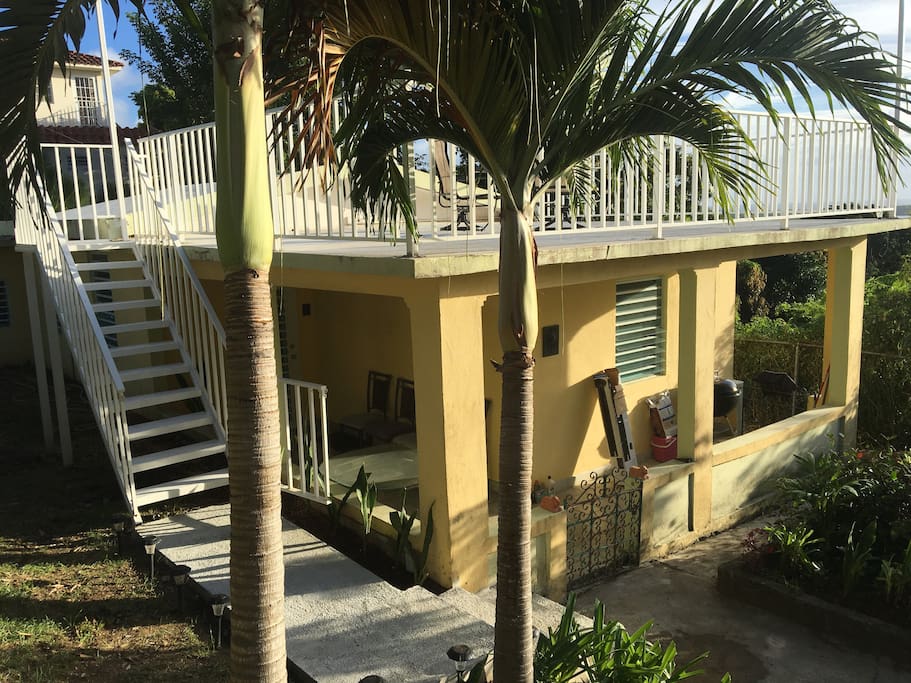 Side Porch and Stairs to Upper Deck