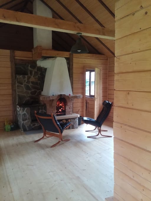 open fire place