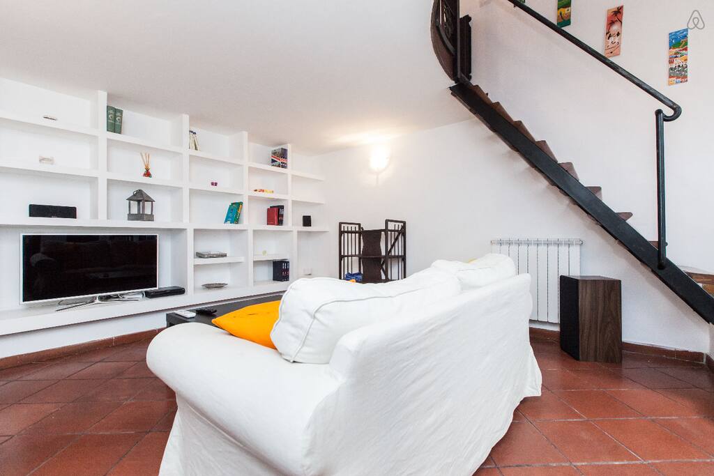 Living Room with stairs