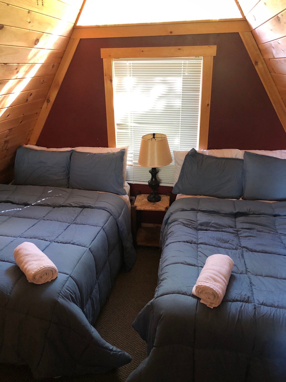 Loft with two full beds. 