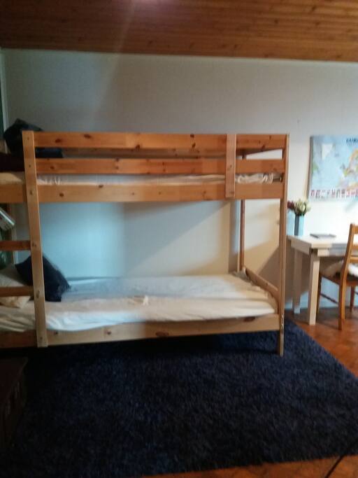 The room, bunk bed