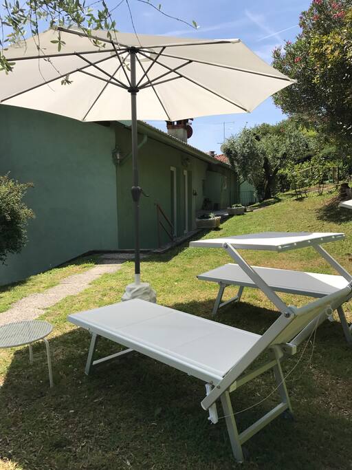 Giardino riservato con solarium